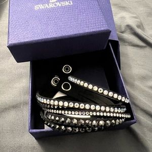 Swarovski Wrap Bracelet (Black)